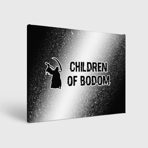 Холст прямоугольный Children of Bodom glitch на светлом фоне по-горизонтали, цвет 3D печать