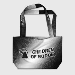 Пляжная сумка 3D Children of Bodom glitch на светлом фоне по-горизонтали