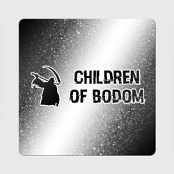 Магнит виниловый Квадрат Children of Bodom glitch на светлом фоне по-горизонтали