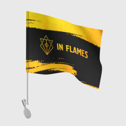 Флаг для автомобиля In Flames - gold gradient по-горизонтали