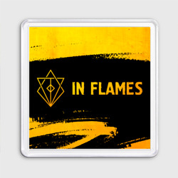 Магнит 55*55 In Flames - gold gradient по-горизонтали