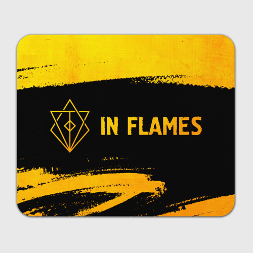 Прямоугольный коврик для мышки In Flames - gold gradient по-горизонтали