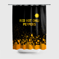 Штора 3D для ванной Red Hot Chili Peppers - gold gradient посередине