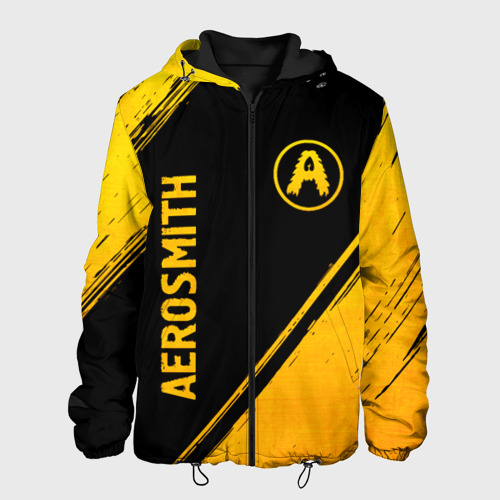 Мужская куртка 3D Aerosmith - gold gradient вертикально, цвет 3D печать