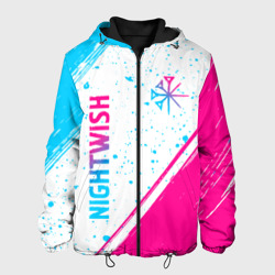 Мужская куртка 3D Nightwish neon gradient style вертикально