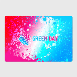 Магнитный плакат 3Х2 Green Day neon gradient style по-горизонтали