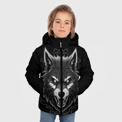 Зимняя куртка для мальчиков 3D Серый хищник  - фото 2