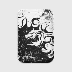 Картхолдер Magsafe магнитный Черно белый дракон 2024