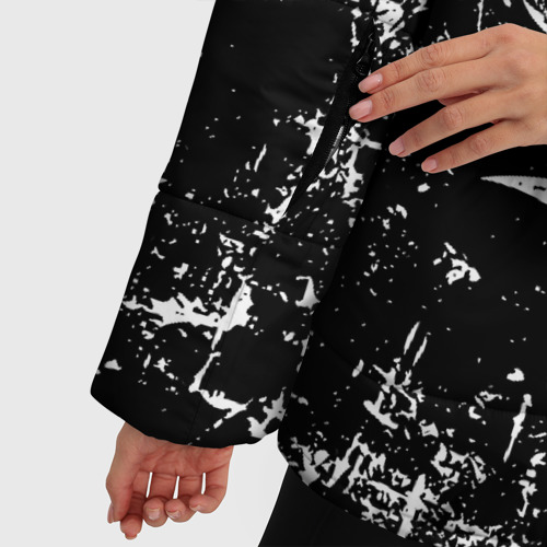 Женская зимняя куртка 3D с принтом Черно белый дракон 2024, фото #4