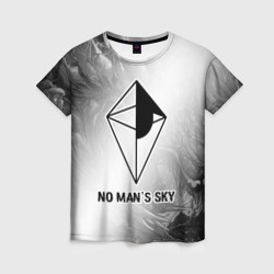 Женская футболка 3D No Man's Sky glitch на светлом фоне