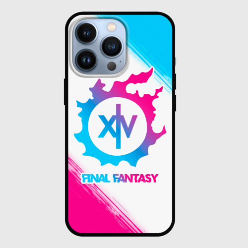 Чехол для iPhone 13 Pro Final Fantasy neon gradient style