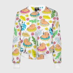 Женский бомбер 3D Капибары на отдыхе