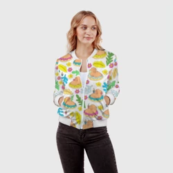 Женский бомбер 3D Капибары на отдыхе - фото 2