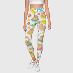 Леггинсы 3D Капибары на отдыхе - фото 2