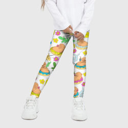 Детские леггинсы 3D Капибары на отдыхе - фото 2