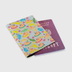 Обложка для паспорта матовая кожа Семья капибар на отдыхе - фото 2