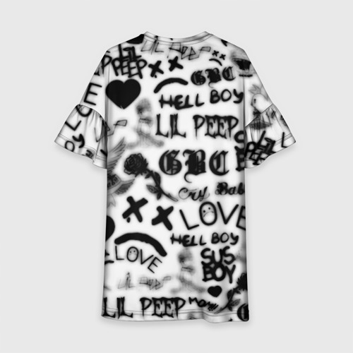 Детское платье 3D Lil peep автограф, цвет 3D печать - фото 2