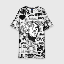 Детское платье 3D Lil peep автограф