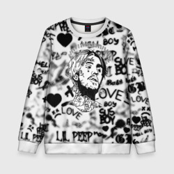 Детский свитшот 3D Lil peep автограф