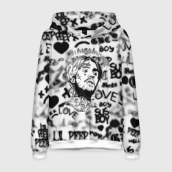 Мужская толстовка 3D Lil peep автограф