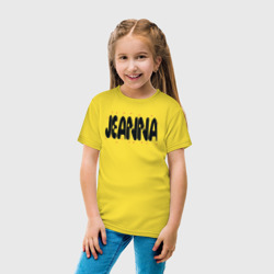 Детская футболка хлопок Жанна имя и малиновые кружочки - фото 2