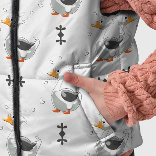 Детский жилет утепленный 3D с принтом Гусь и фигуры, фото #4