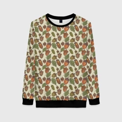 Женский свитшот 3D Жёлуди и дуб