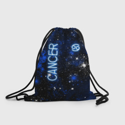 Рюкзак-мешок 3D Рак - знак зодиака на тёмном фоне