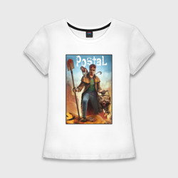 Женская футболка хлопок Slim Postal - Почтальон с лопатой