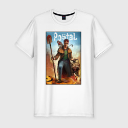 Мужская футболка хлопок Slim Postal - Почтальон с лопатой