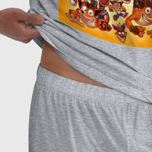 Мужская пижама хлопок с принтом Crash bandicoots, фото #4