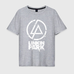 Мужская футболка хлопок Oversize Linkin Park - white