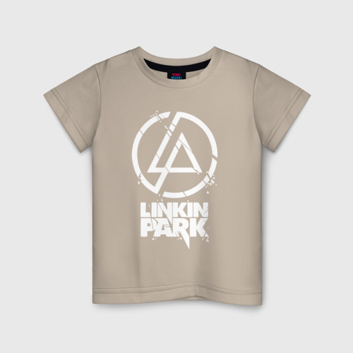 Детская футболка хлопок с принтом Linkin Park - white, вид спереди #2