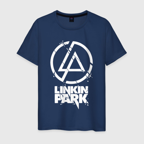 Мужская футболка из хлопка с принтом Linkin Park - white, вид спереди №1