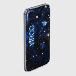 Чехол для iPhone 16 силиконовый с защитой камеры Дева - знак зодиака на тёмном фоне - фото 2