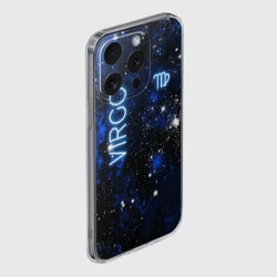 Чехол для iPhone 15 Pro Max силиконовый с защитой камеры Дева - знак зодиака на тёмном фоне - фото 2