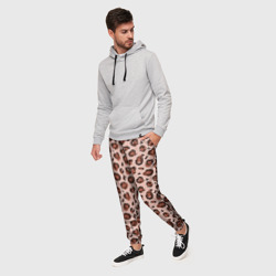 Мужские брюки 3D Коричневый леопардовый узор - фото 2