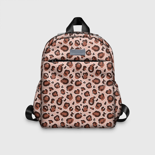 Детский рюкзак 3D Коричневый леопардовый узор