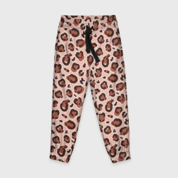 Детские брюки 3D Коричневый леопардовый узор