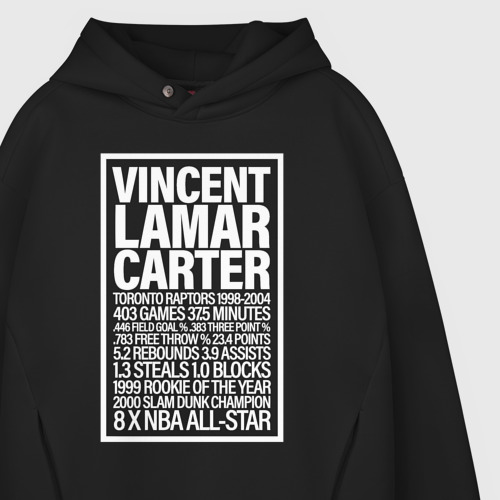 Мужское худи Oversize хлопок Vince Carter, цвет черный - фото 4