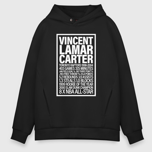 Мужское худи Oversize хлопок Vince Carter, цвет черный