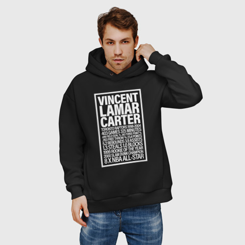 Мужское худи Oversize хлопок Vince Carter, цвет черный - фото 3