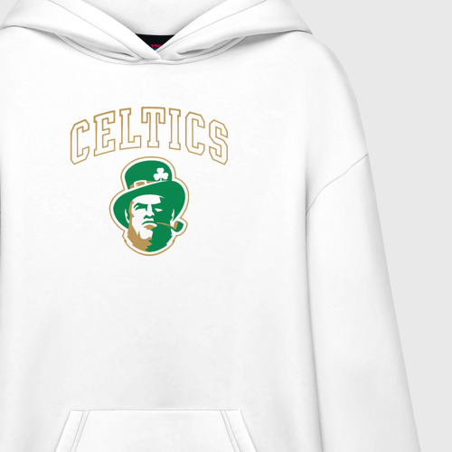 Худи SuperOversize хлопок Celtics, цвет белый - фото 3