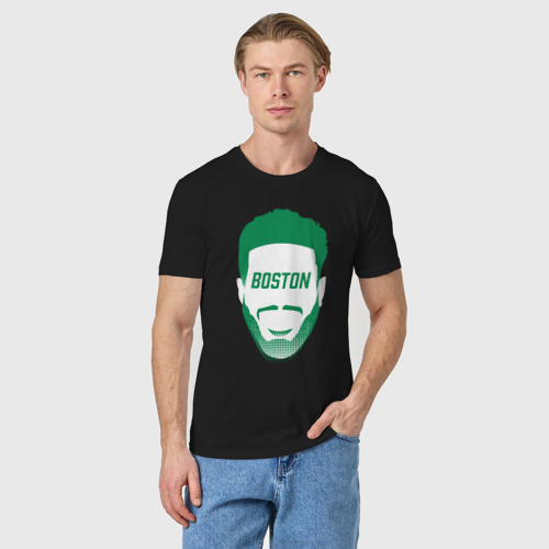 Мужская футболка хлопок Boston Tatum, цвет черный - фото 3