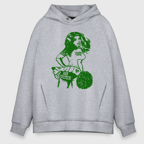 Мужское худи Oversize хлопок Go Celtics, цвет меланж