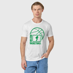 Мужская футболка хлопок Boston basketball - фото 2