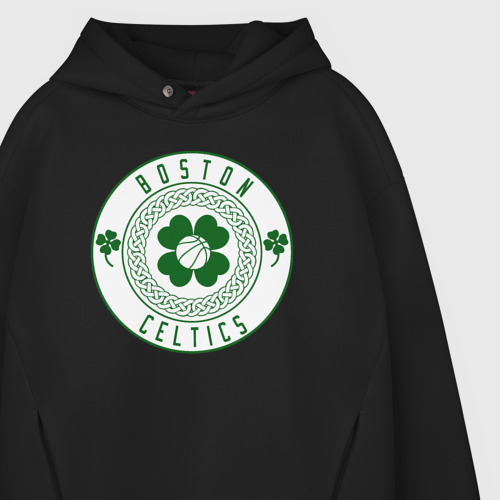 Мужское худи Oversize хлопок Team Celtics, цвет черный - фото 4