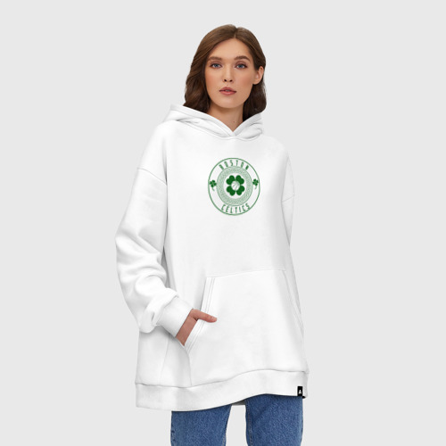 Худи SuperOversize хлопок Team Celtics, цвет белый - фото 4