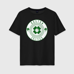 Женская футболка хлопок Oversize Team Celtics