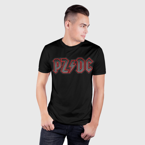 Мужская футболка 3D Slim PZDC - ACDC, цвет 3D печать - фото 3